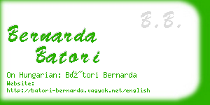 bernarda batori business card